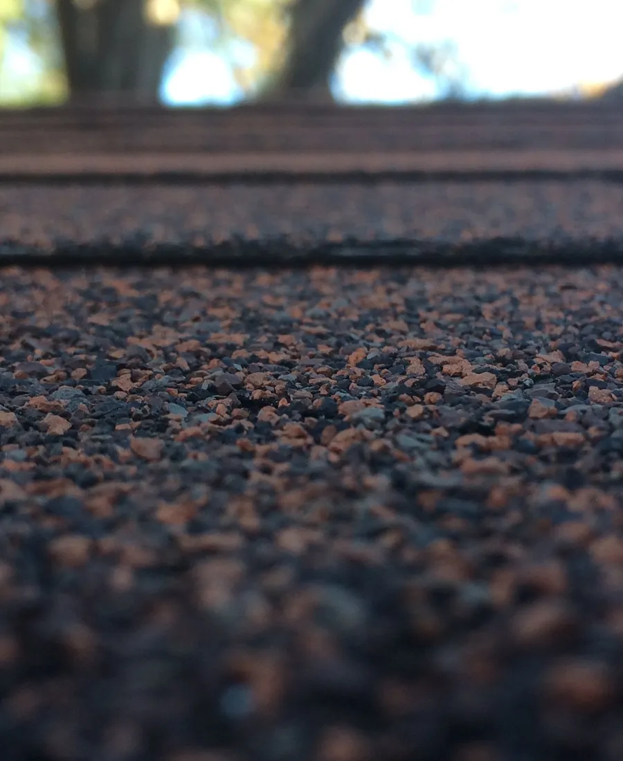 Close-up of architectural asphalt shingle texture